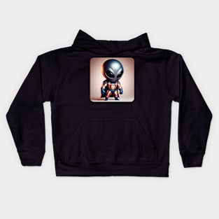 Martian Alien Caricature #15 Kids Hoodie